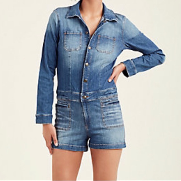 true religion denim jumpsuit